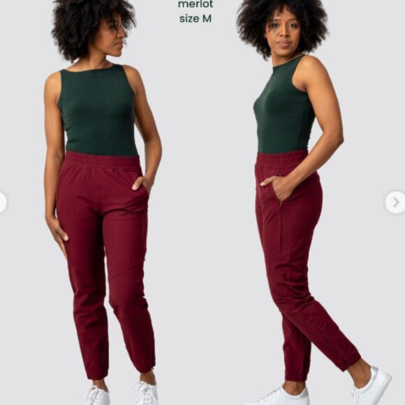 Alder‎ Be Free Jogger Pants XS – Blue - High Rise Travel Joggers w/ Ankle Zips - Picture 5 of 16